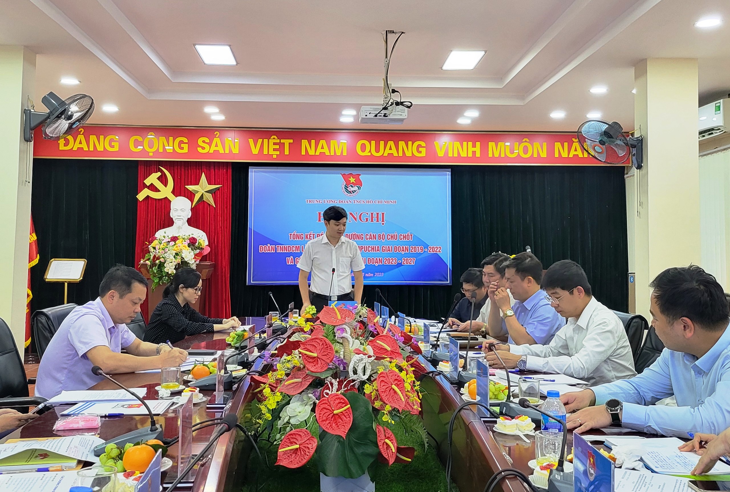 Tổng kết Đề án bồi dưỡng cán bộ chủ chốt Đoàn TNNDCM Lào và Hội LHTN Campuchia giai đoạn 2019 - 2022 và góp ý dự thảo Đề án giai đoạn 2023 - 2027