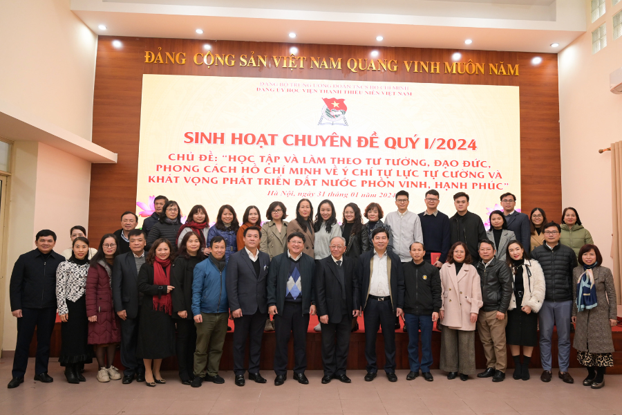 Đảng bộ Học viện Thanh thiếu niên Việt Nam tổ chức Lễ kỷ niệm 94 năm Ngày thành lập Đảng Cộng sản Việt Nam (03/02/1930 – 03/02/2024) và sinh hoạt chuyên đề Quý I/2024.
