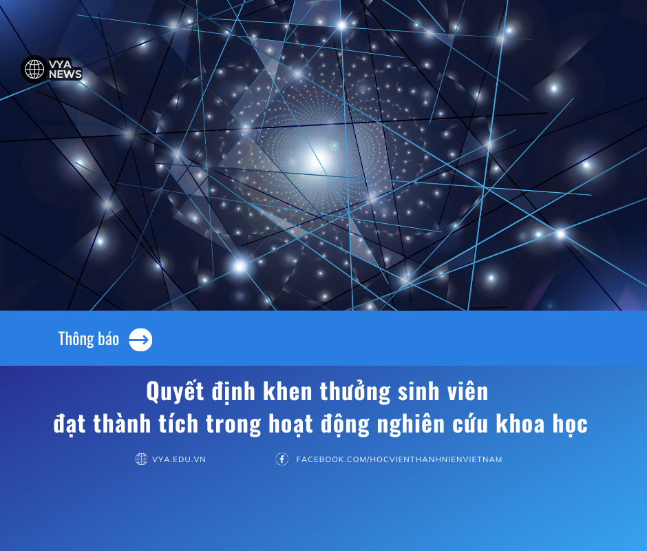 Quyết định khen thưởng sinh viên đạt thành tích trong hoạt động nghiên cứu khoa học